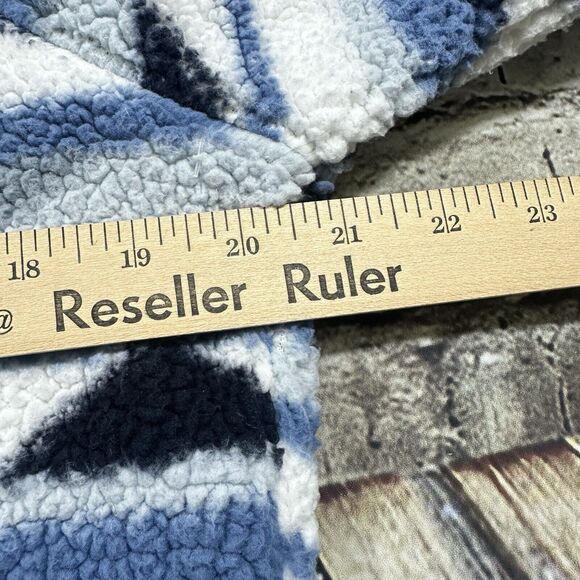 Columbia Jacket Women’s Sz.S Blue White Cozy Camper Full Zip Triangles Fleece - Picture 6 of 9